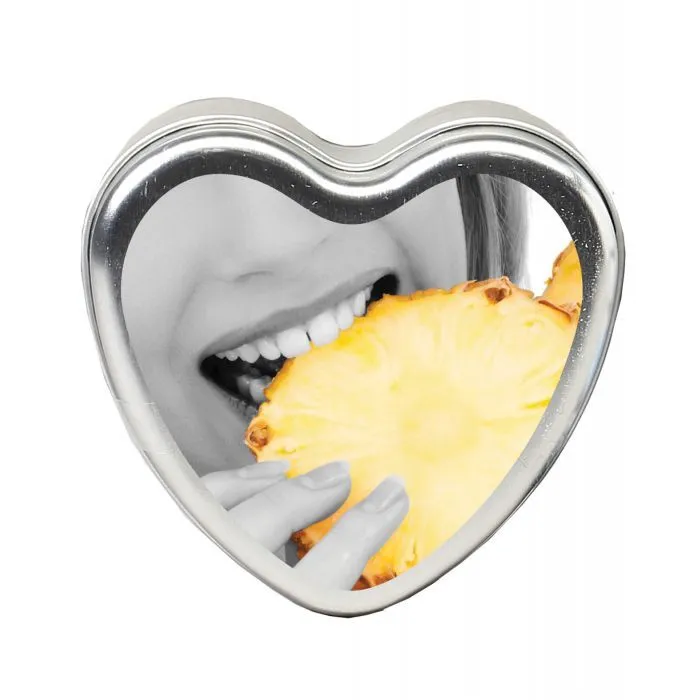 Earthly Body Hemp Edible Candle Heart Tin Pineapple