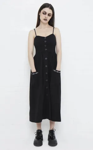 Ebony Button Down Midi Dress