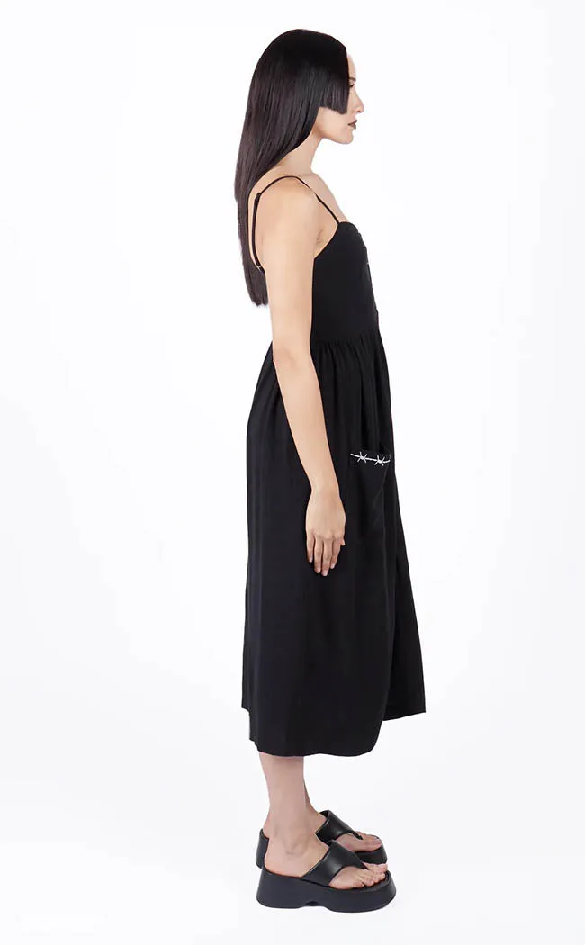 Ebony Button Down Midi Dress