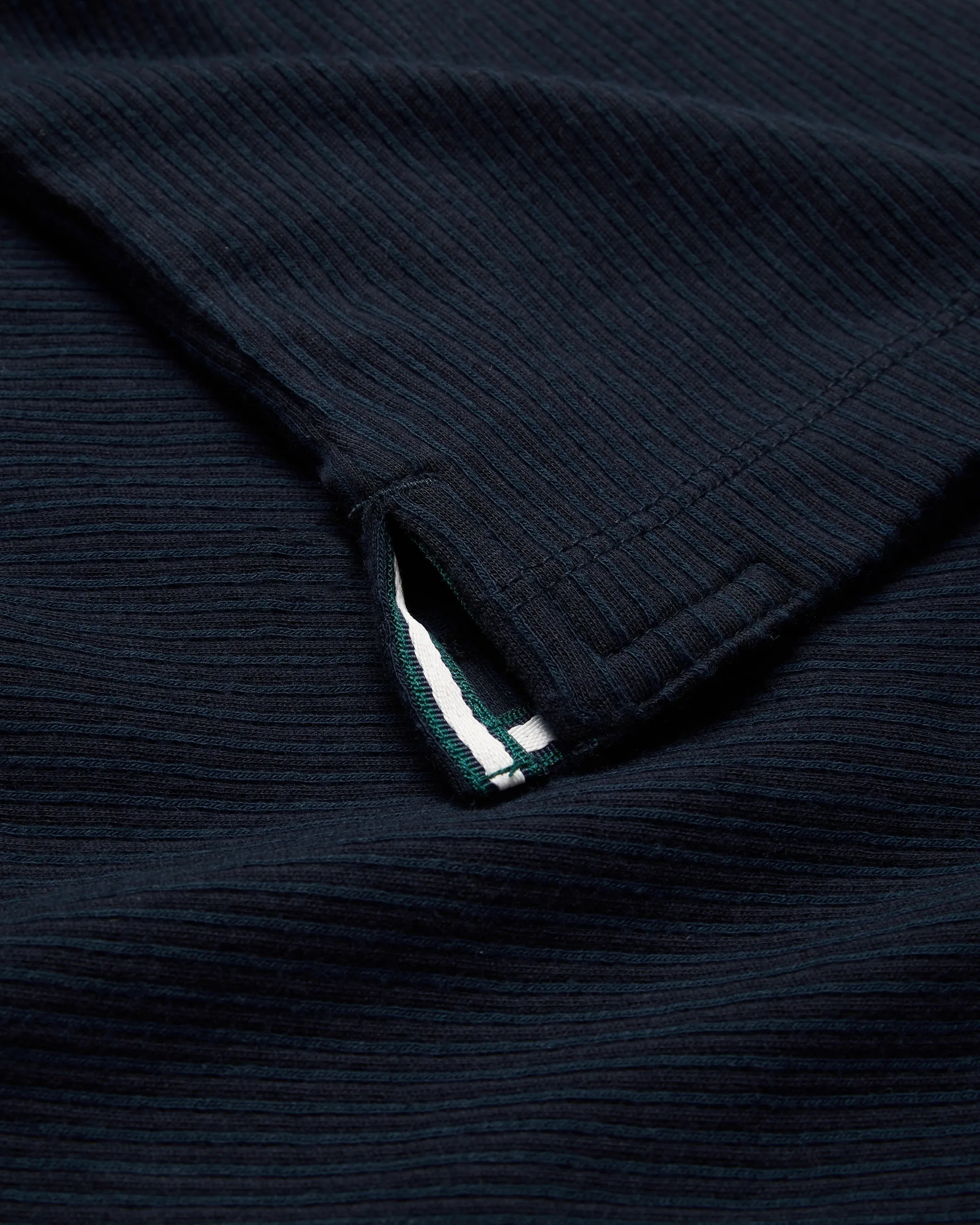 Elgrave Ss Regular Textured Half-Zip Polo Navy