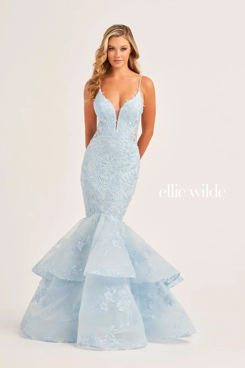 Ellie Wilde Lace Mermaid Prom Dress EW35038