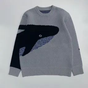 Faire Echo patchwork whale loose sweater