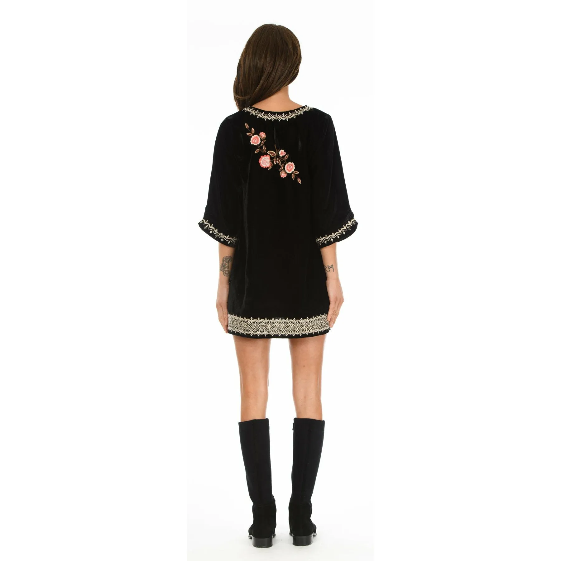 Fauna Velvet Ebony Tunic Dress