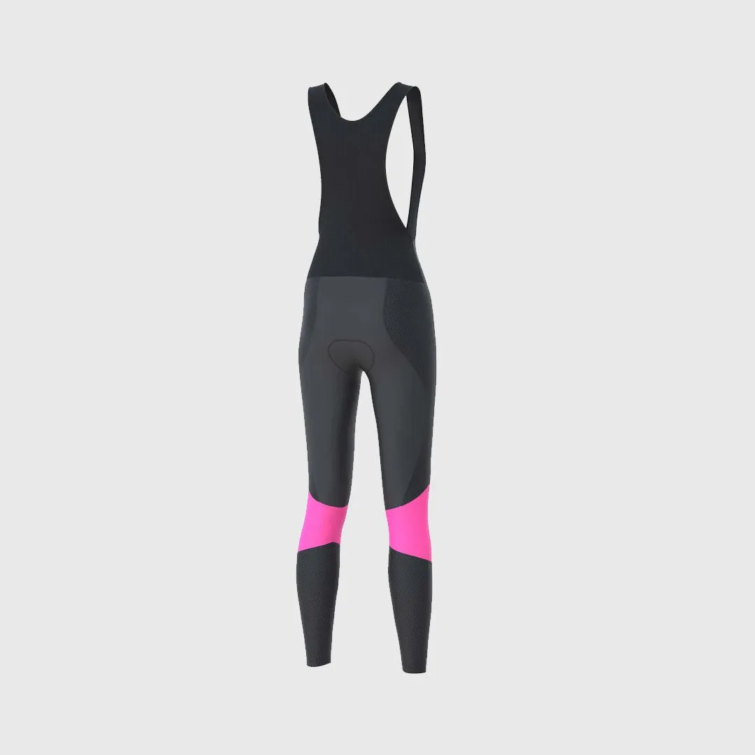 Fdx Women's & Girl's Set Thermodream Thermal Super Roubaix Pink Cycling Jersey & Bib Tights