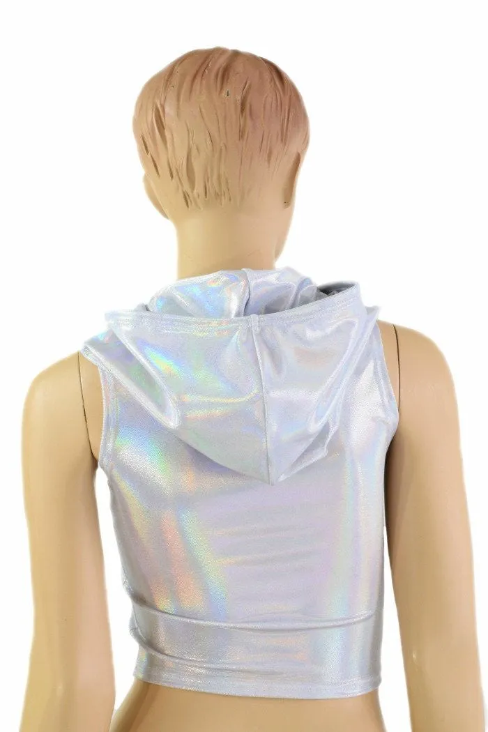 Flashbulb Sleeveless Crop Hoodie