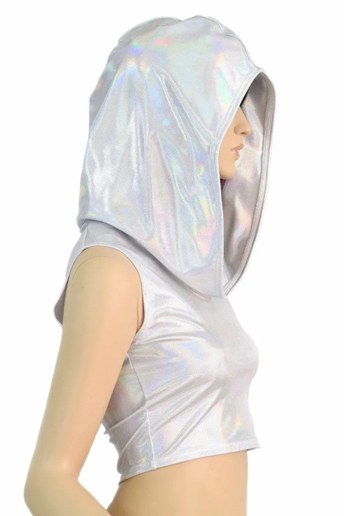 Flashbulb Sleeveless Crop Hoodie