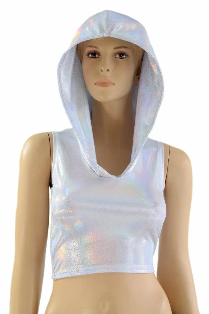 Flashbulb Sleeveless Crop Hoodie