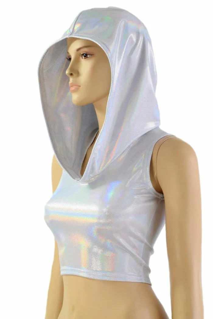 Flashbulb Sleeveless Crop Hoodie