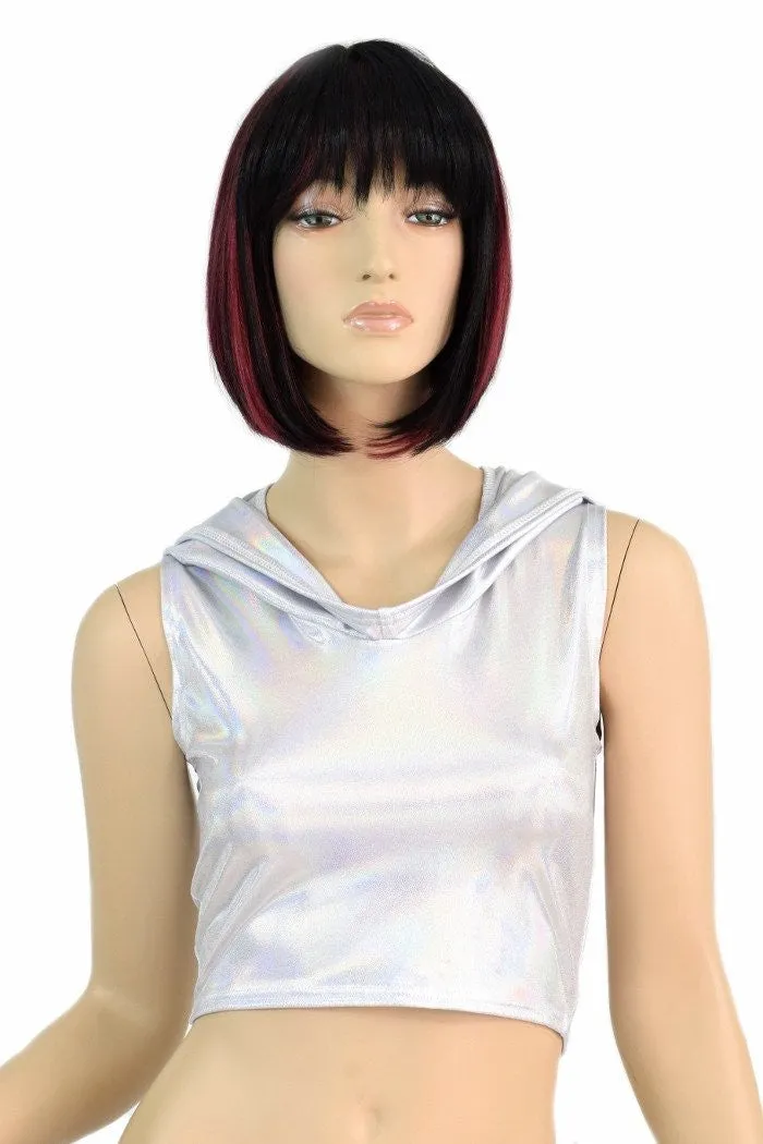 Flashbulb Sleeveless Crop Hoodie