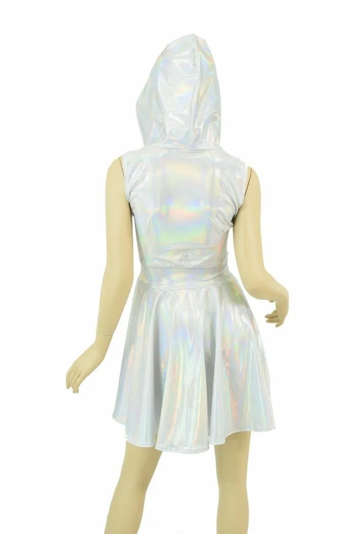 Flashbulb Sleeveless Hoodie Skater Dress