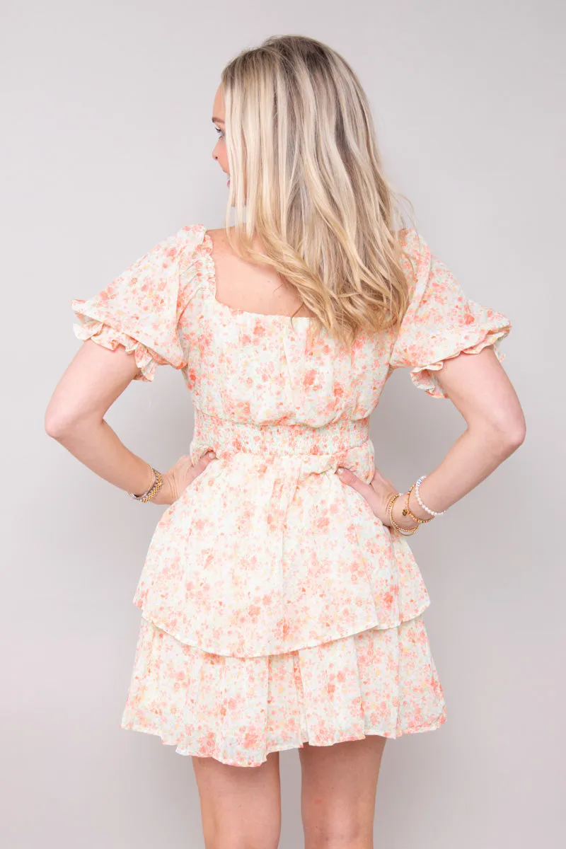 Floral Finesse Ruffle Dress - FINAL SALE