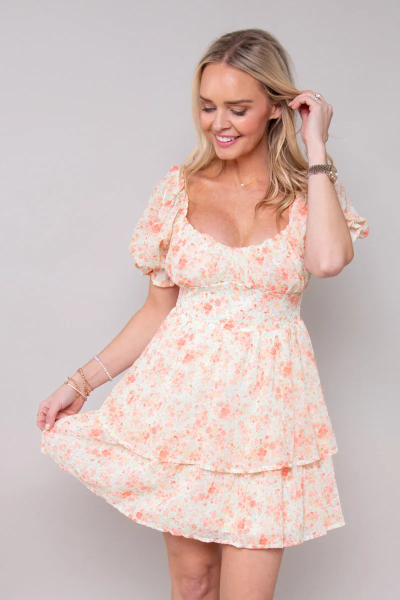 Floral Finesse Ruffle Dress - FINAL SALE