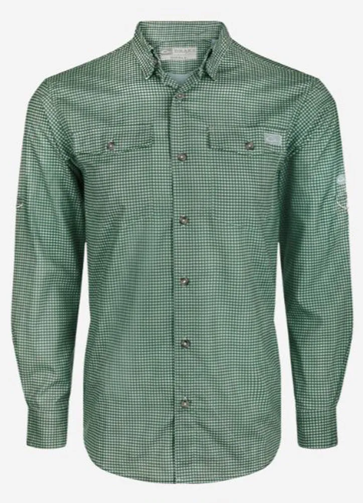 Frat BD Gingham Check LS in Pine Needle by Drake