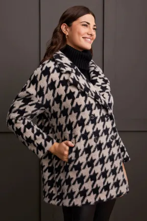 Frostgrey Double Breasted Houndstooth Coat