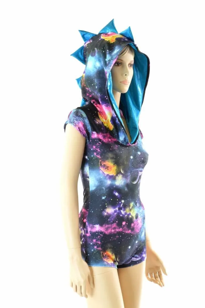 Galaxy & Blue Hoodie Romper