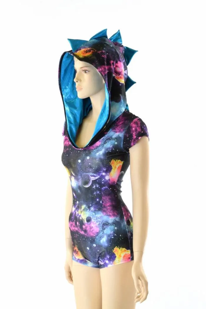 Galaxy & Blue Hoodie Romper