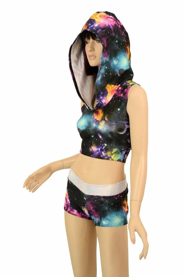 Galaxy & Flashbulb Hoodie & Shorts Set