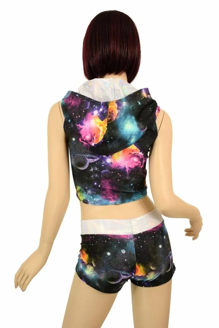 Galaxy & Flashbulb Hoodie & Shorts Set