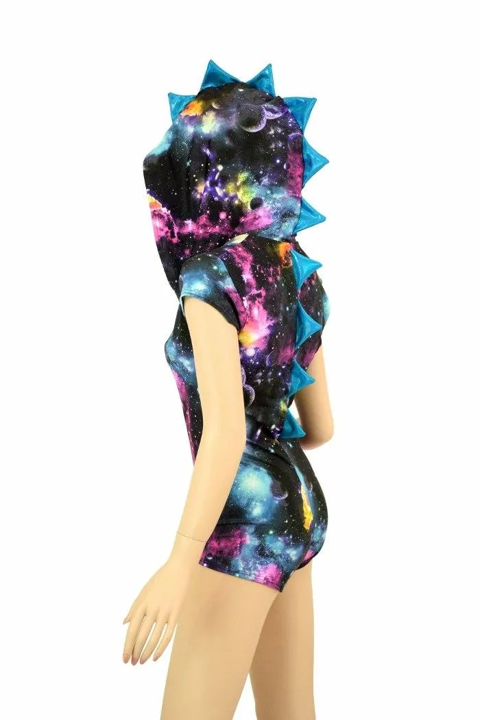 Galaxy Dragon Zipper Hoodie Romper