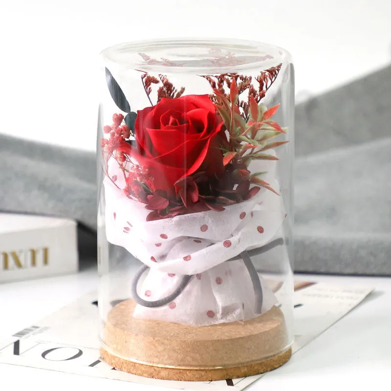 Gifts for Mum Rose Glass Home Table Decor