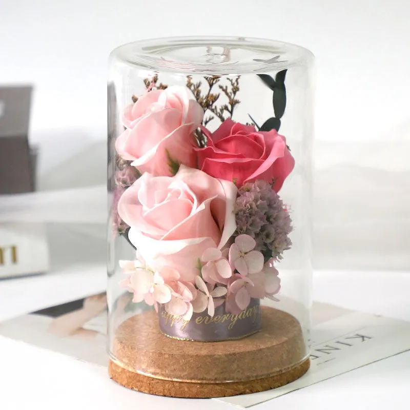 Gifts for Mum Rose Glass Home Table Decor