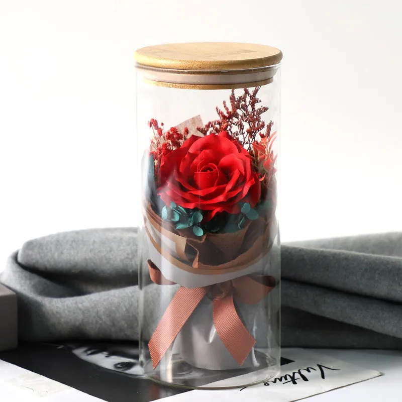 Gifts for Mum Rose Glass Home Table Decor