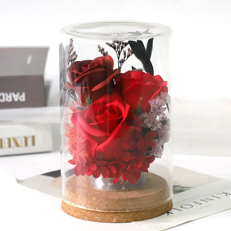 Gifts for Mum Rose Glass Home Table Decor