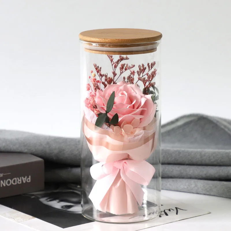 Gifts for Mum Rose Glass Home Table Decor