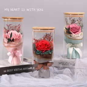 Gifts for Mum Rose Glass Home Table Decor