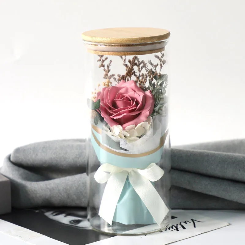 Gifts for Mum Rose Glass Home Table Decor