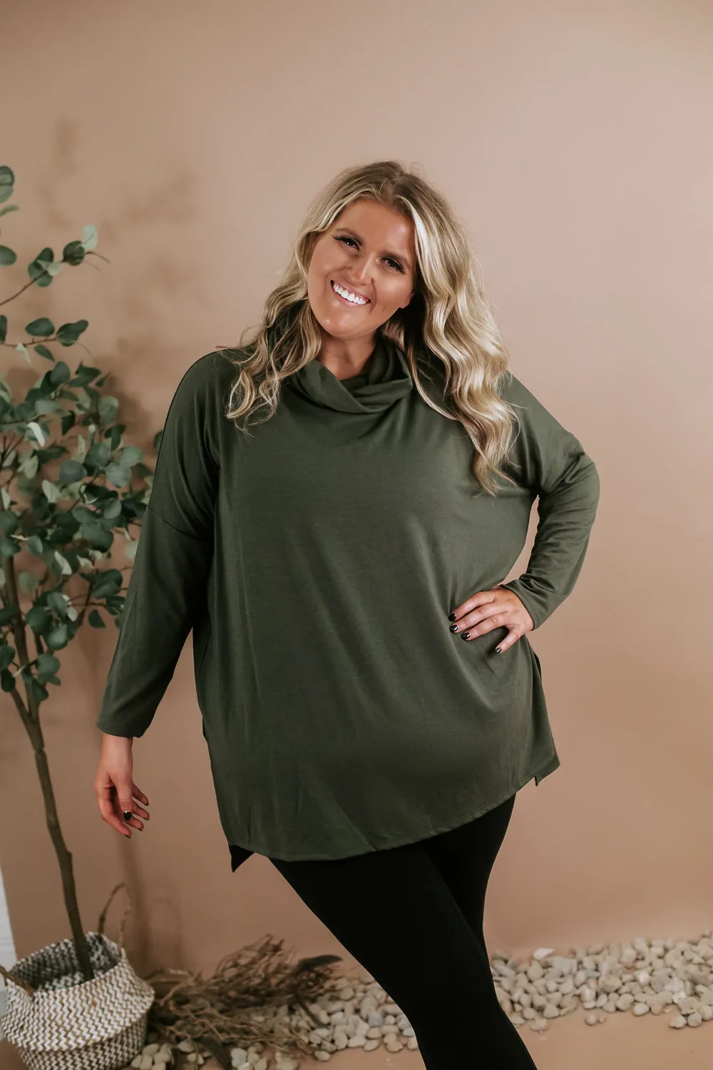 Girl On The Go Poncho, Olive