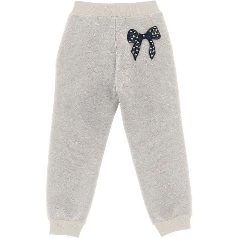 Girls Beige Sparkle Joggers