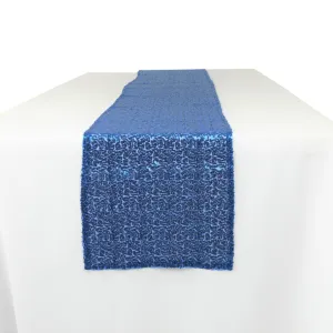 Glitz Sequin Mesh Net Table Runner 12"x108" - Royal Blue