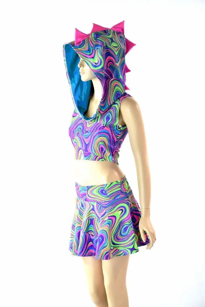 Glow Worm Dragon Crop & Skirt Set