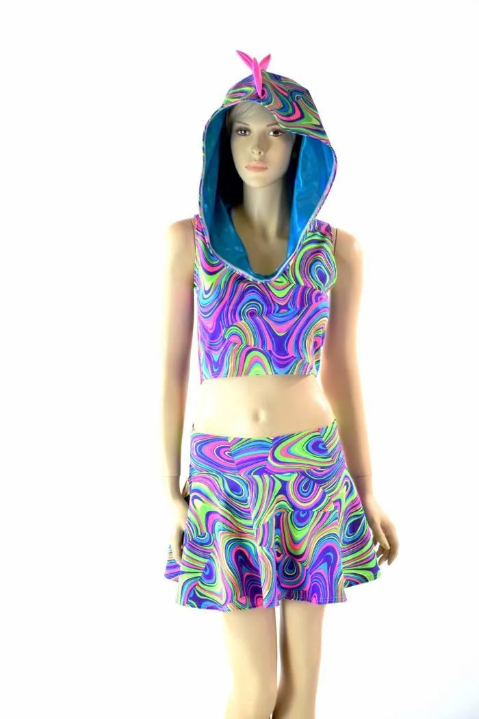 Glow Worm Dragon Crop & Skirt Set