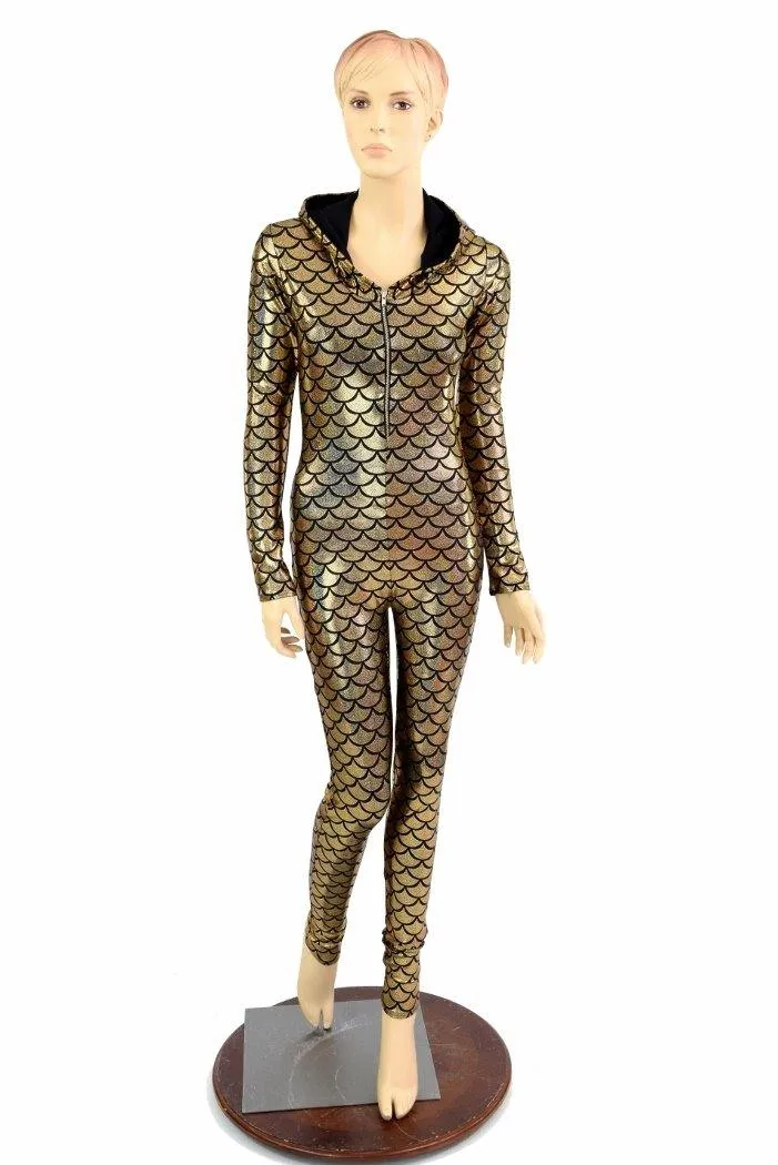 Gold Dragon Hooded Catsuit