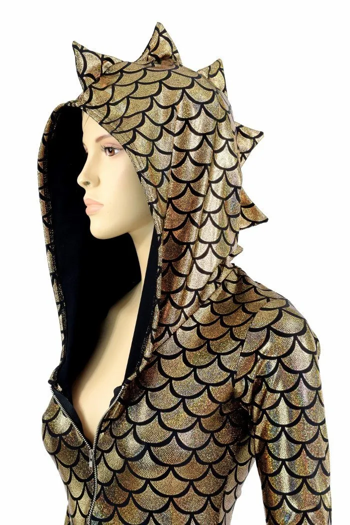 Gold Dragon Hooded Catsuit