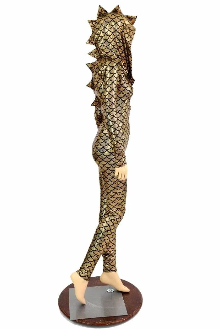 Gold Dragon Hooded Catsuit