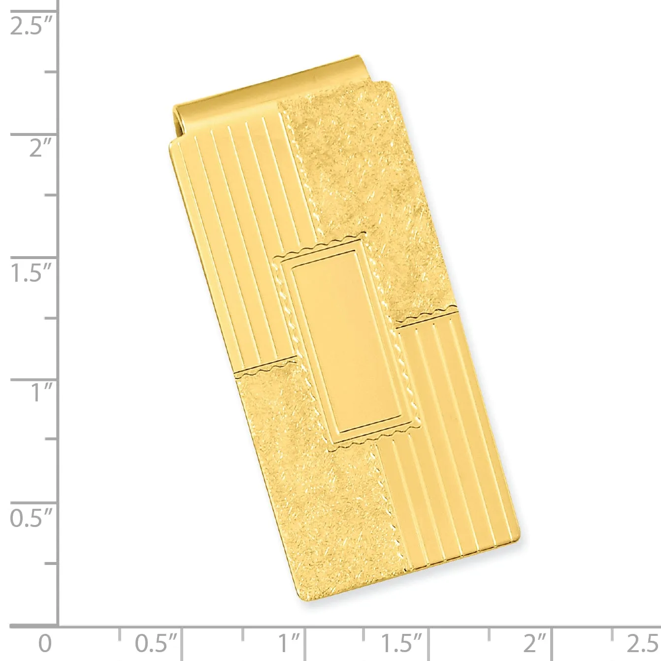 Gold Plated Coat of Arms Hinged Money Clip