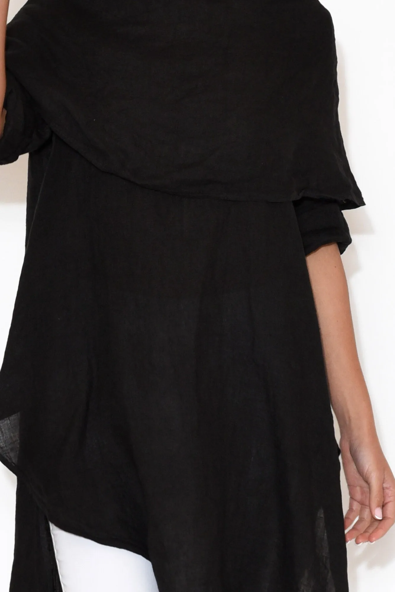 Grande Black Linen Tunic