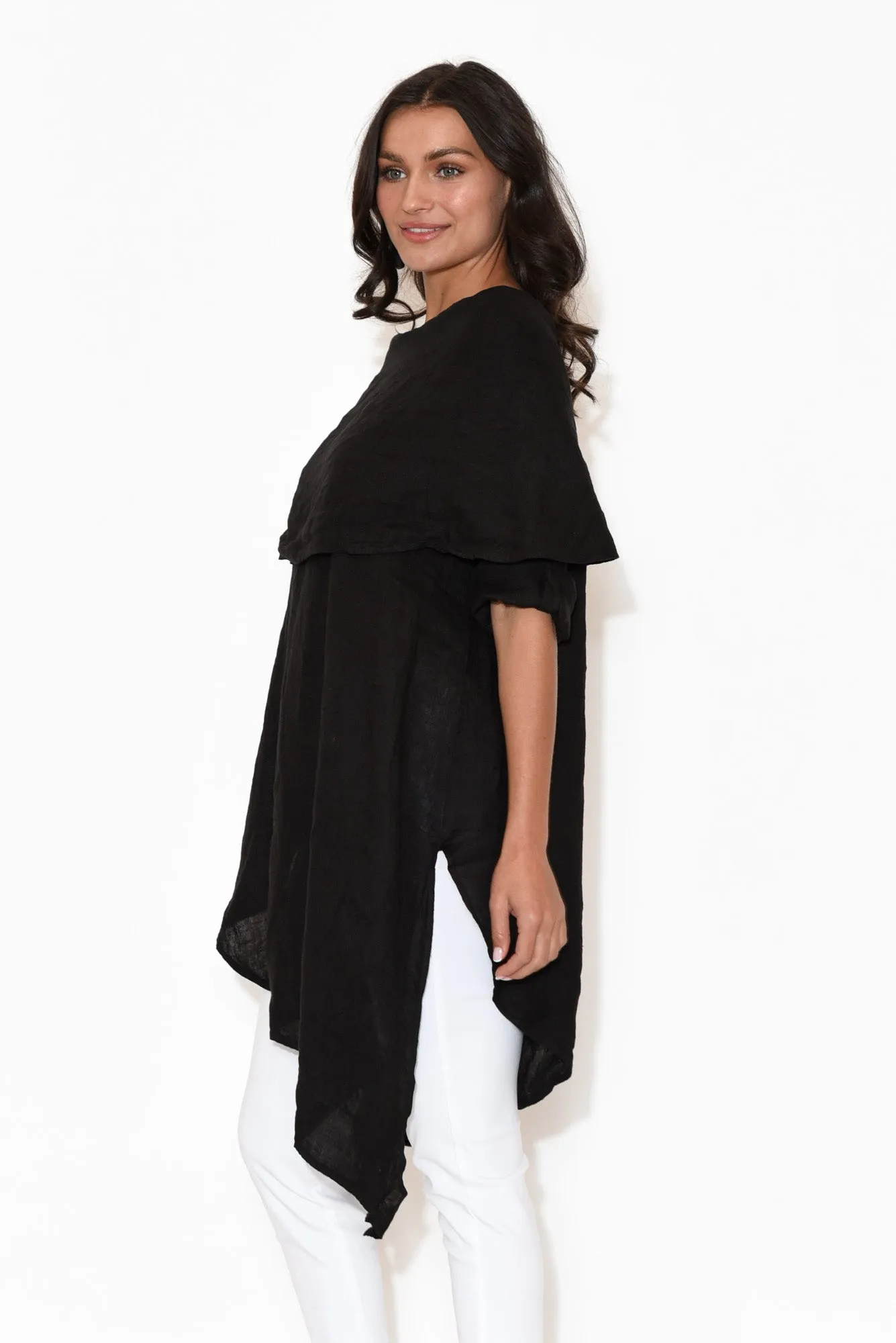 Grande Black Linen Tunic