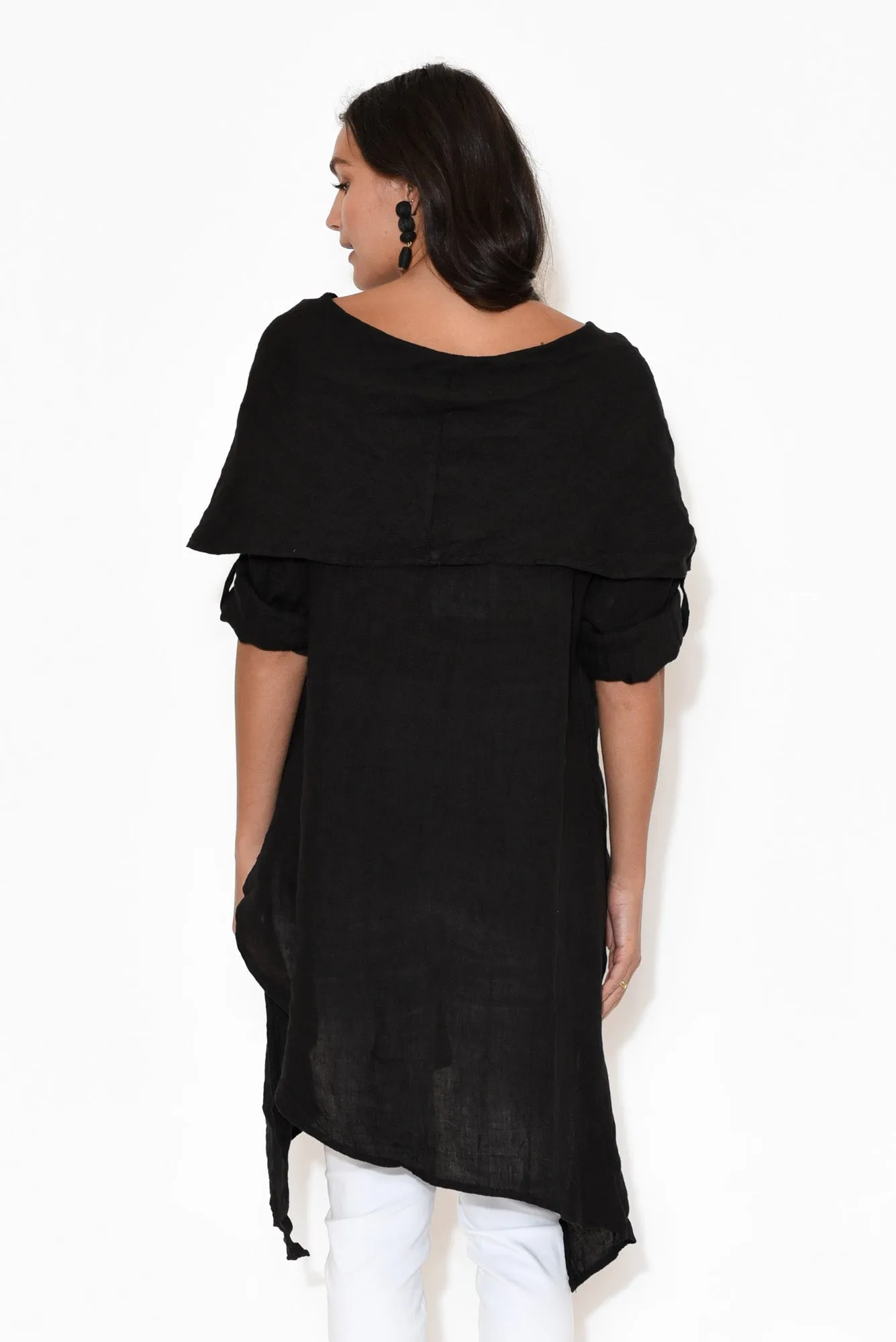 Grande Black Linen Tunic