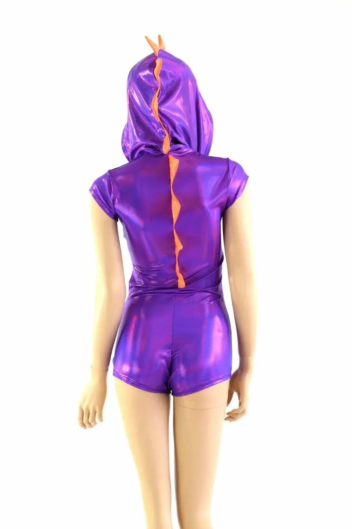 Grape & Orange Dragon Hoodie Romper