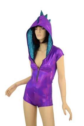 Grape & Turquoise Dragon Romper