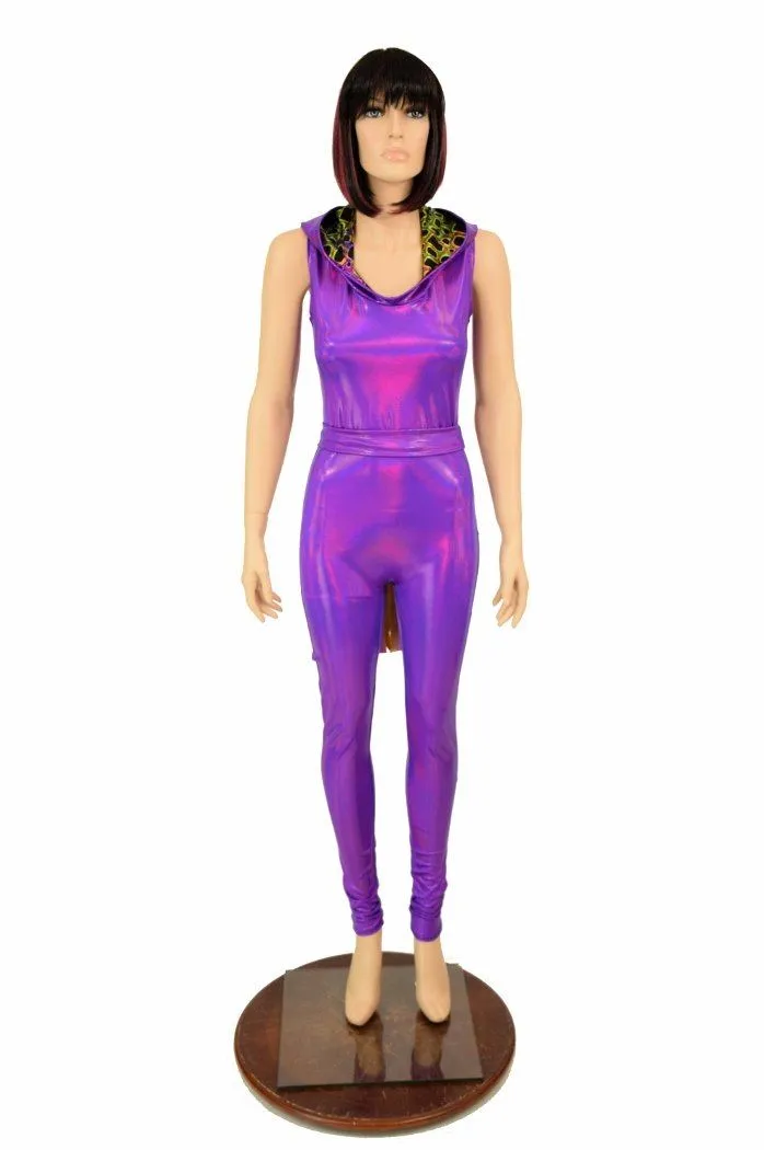 Grape Holographic Unicorn Catsuit