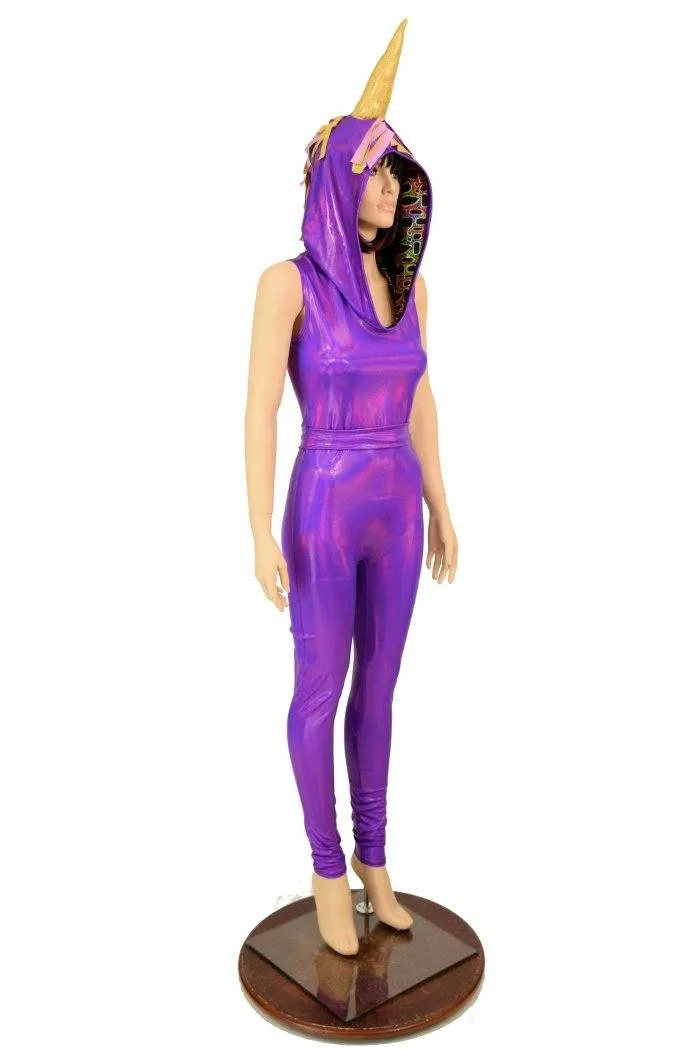 Grape Holographic Unicorn Catsuit