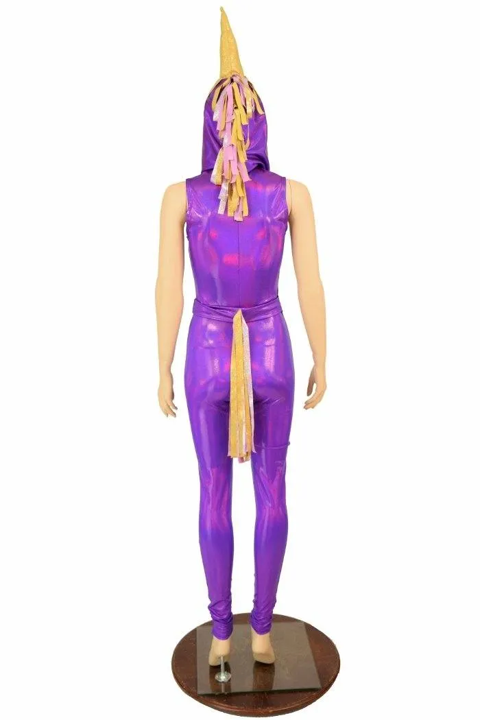 Grape Holographic Unicorn Catsuit