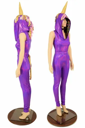 Grape Holographic Unicorn Catsuit