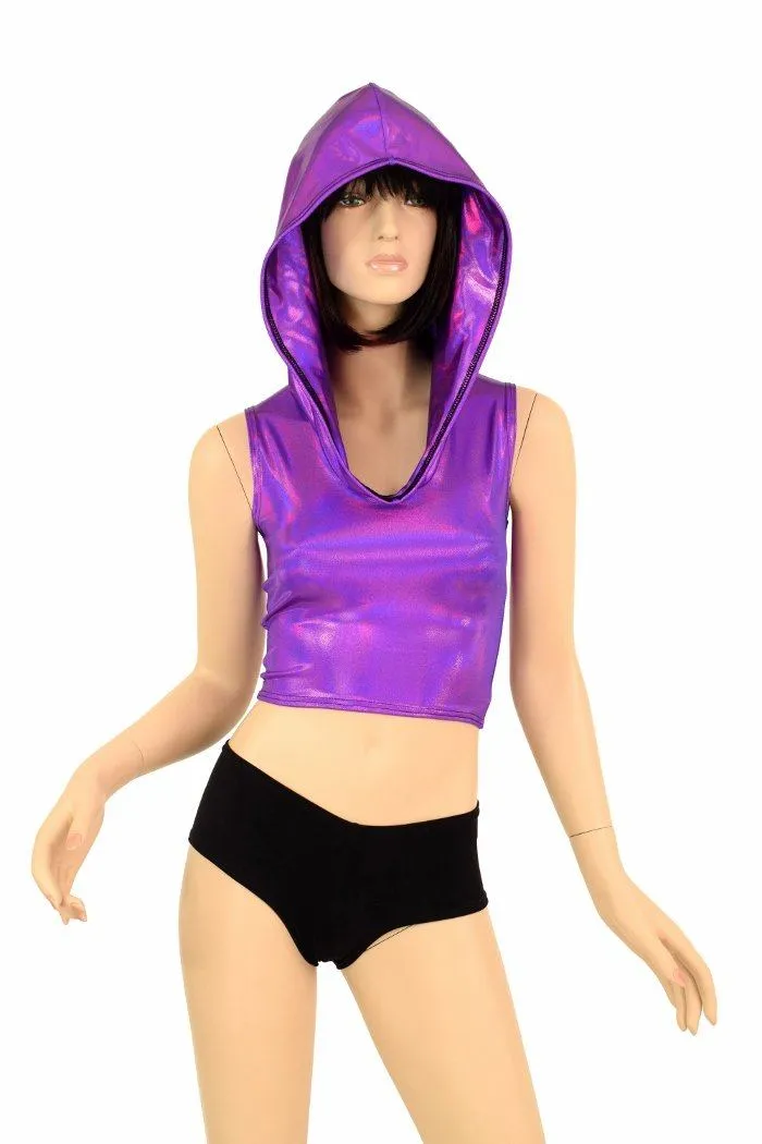 Grape Purple Crop Hoodie