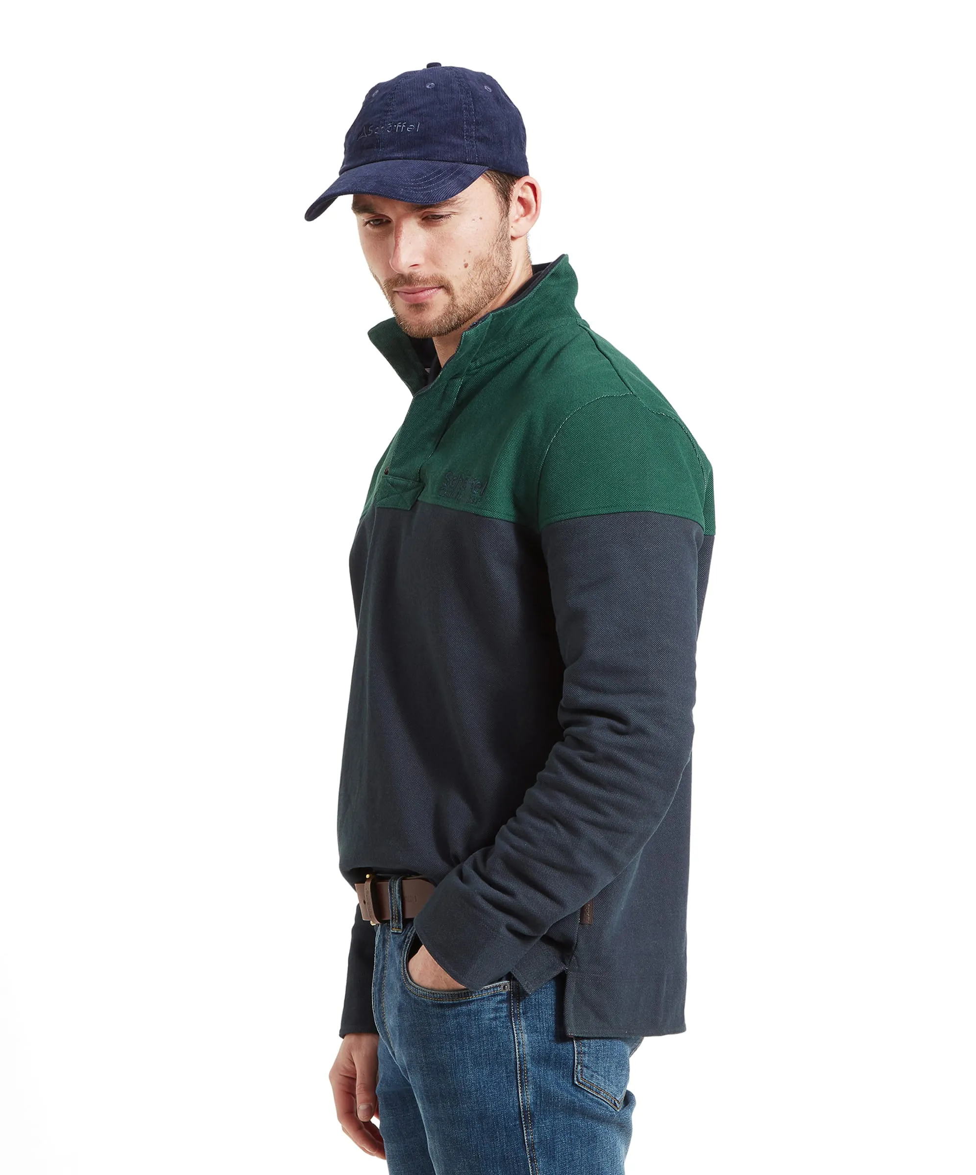 Helford Heritage Sweatshirt - Navy/Pine Green